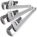 HURRICANE 3-Piece Aluminum Pipe Wrench Set - Lightweight, Heavy Duty