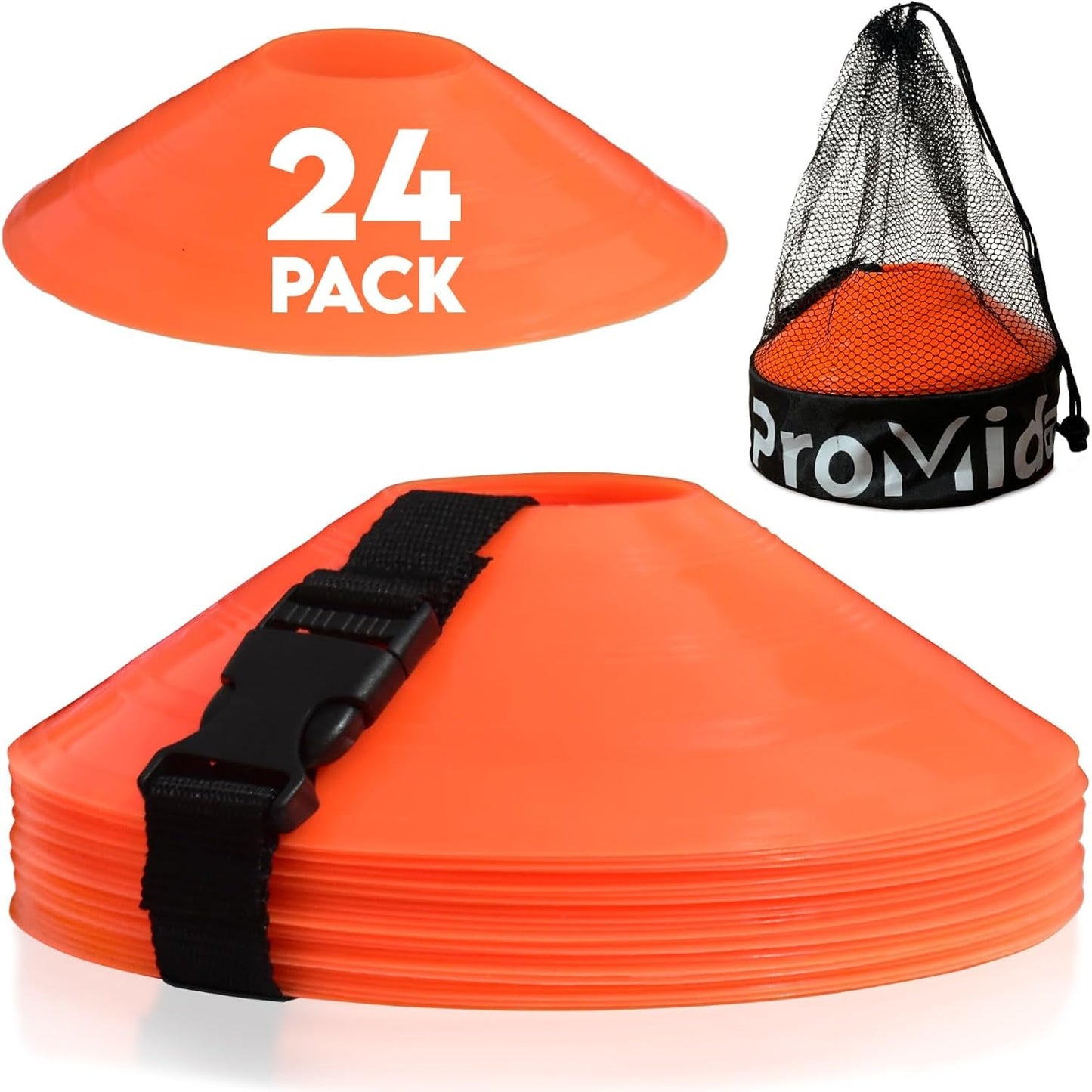 ProMidas Soccer Cones Set - Premium Quality Training Gear