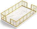 Wican Marble Guest Towel Holder Tray for Bathroom - Elegant Napkin