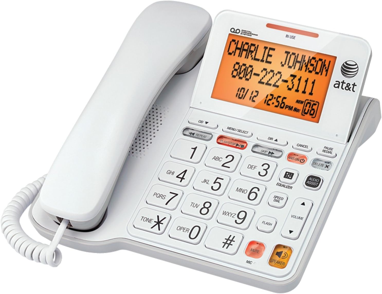AT&T CL4940 Corded Phone with Answering System and Display