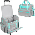 Rolling Teacher Bag with Wheels and Detachable Trolley - Large Teacher