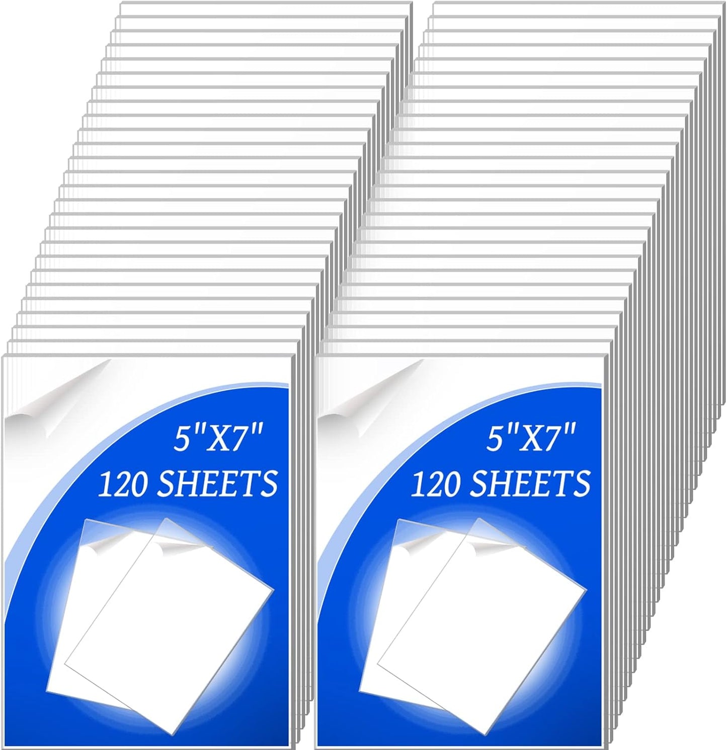 120 Pieces 5 x 7 Inch Acrylic Sheets for Craft Projects