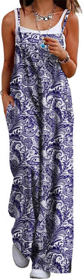 YESNO Women's Summer Jumpsuit with Chic Floral Print Design