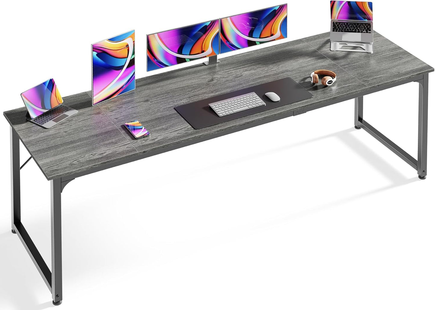 Huuger Computer Desk: 80 Inch Office & Gaming Desk
