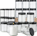 24 Pack 8 OZ Thick Glass Jars with Metal Lids - Versatile Storage