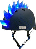 Krash Skull Maze Blue LED Bike Helmet Youth 8+ - Lighted Mohawk