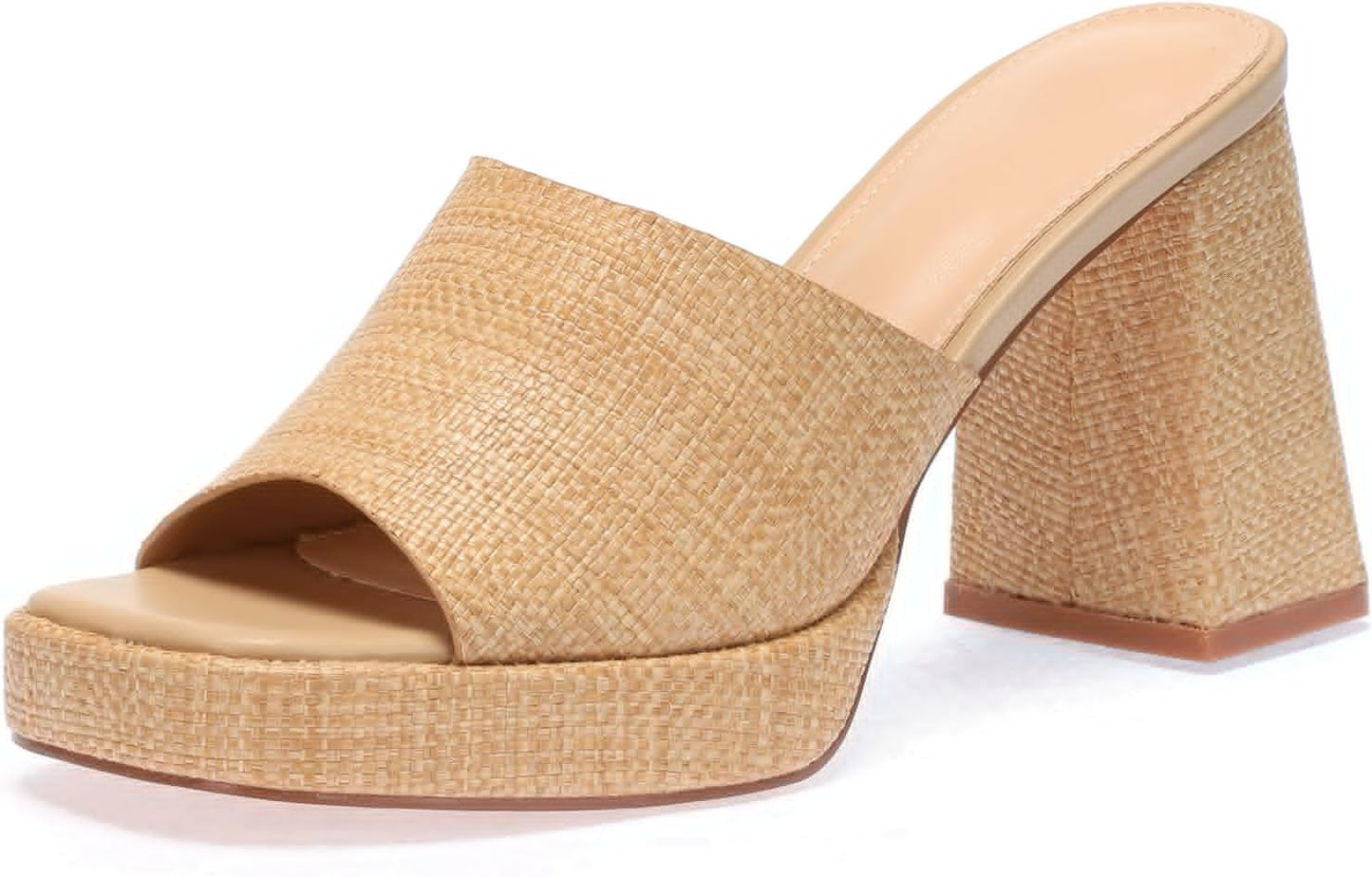 Monrovia Raffia Heeled Sandals for Women - Stylish Summer Footwear