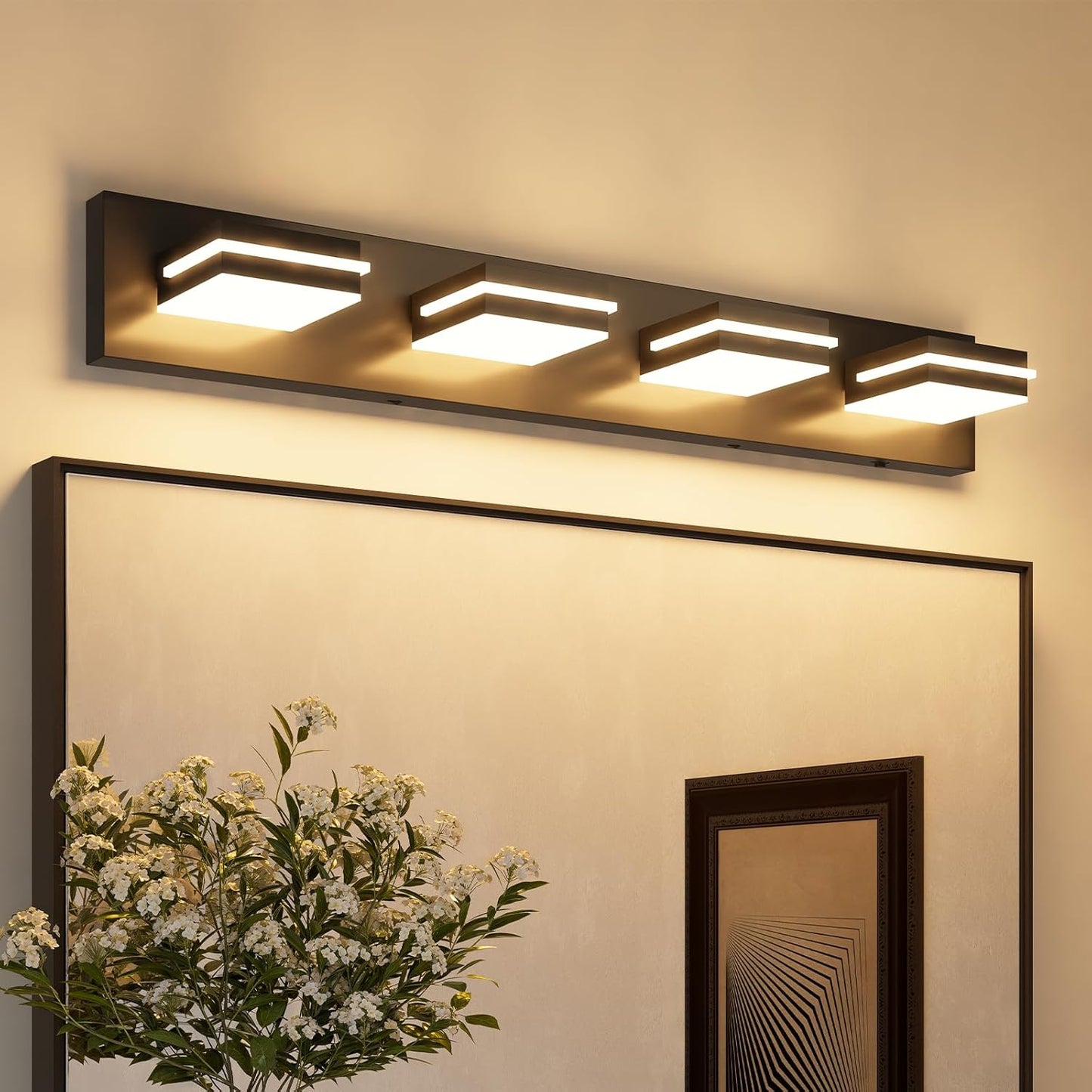 Dimmable 30 inch Bathroom Light Fixtures with 360 Rotatable Head