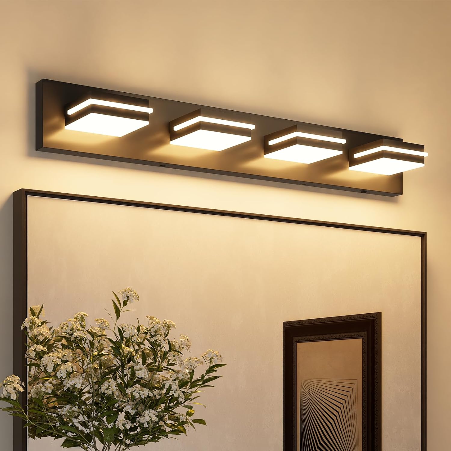 Dimmable 30 inch Bathroom Light Fixtures with 360 Rotatable Head