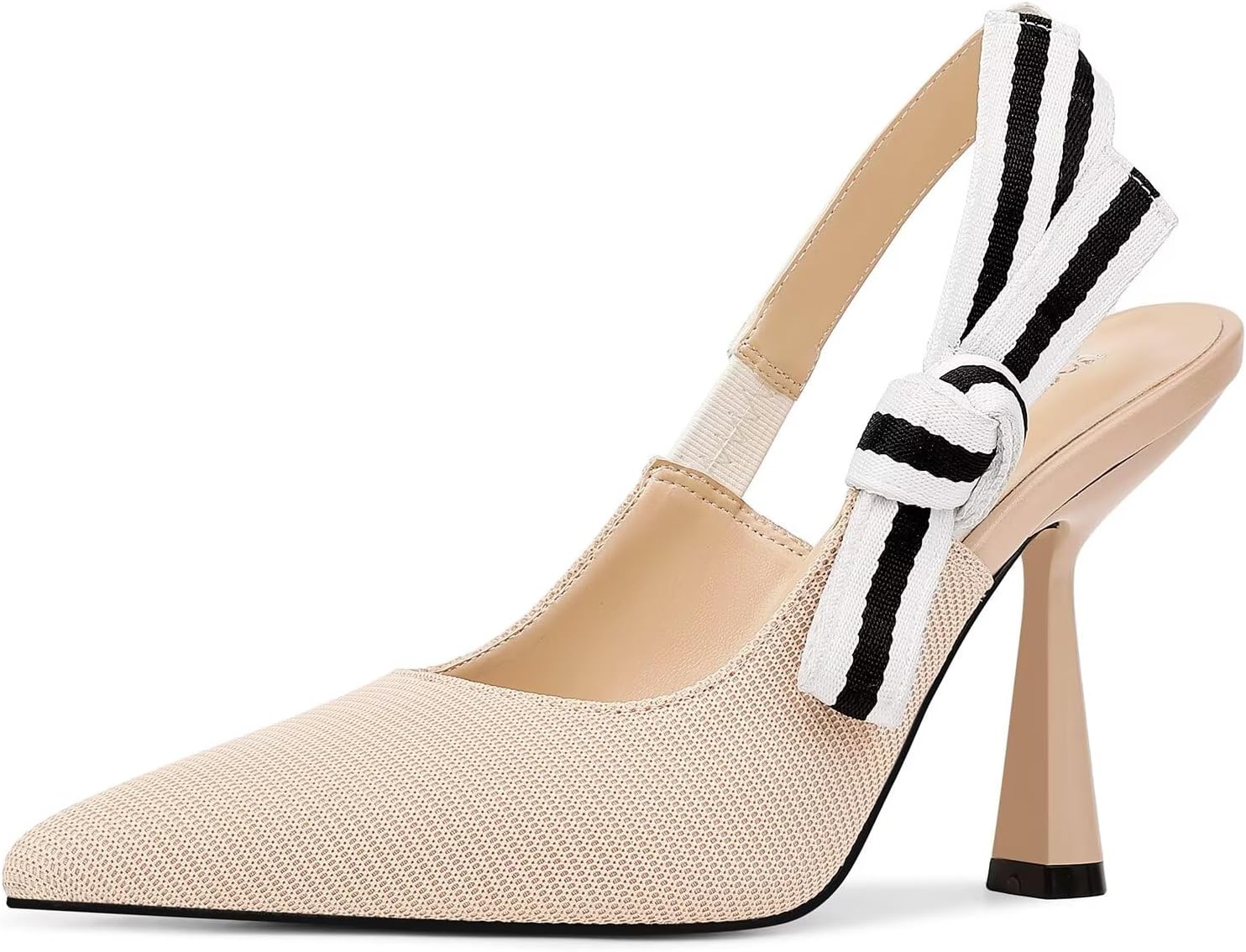 Slingback Heels for Women Closed Pointed Toe High Heels Pumps