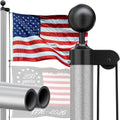 Heavy Duty Flag Pole 25 FT 12 Gauge Aluminum - Built for High Winds