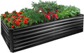 Metal Raised Bed Garden Bed Kit 8x4x2 ft - Tall Galvanized Planter