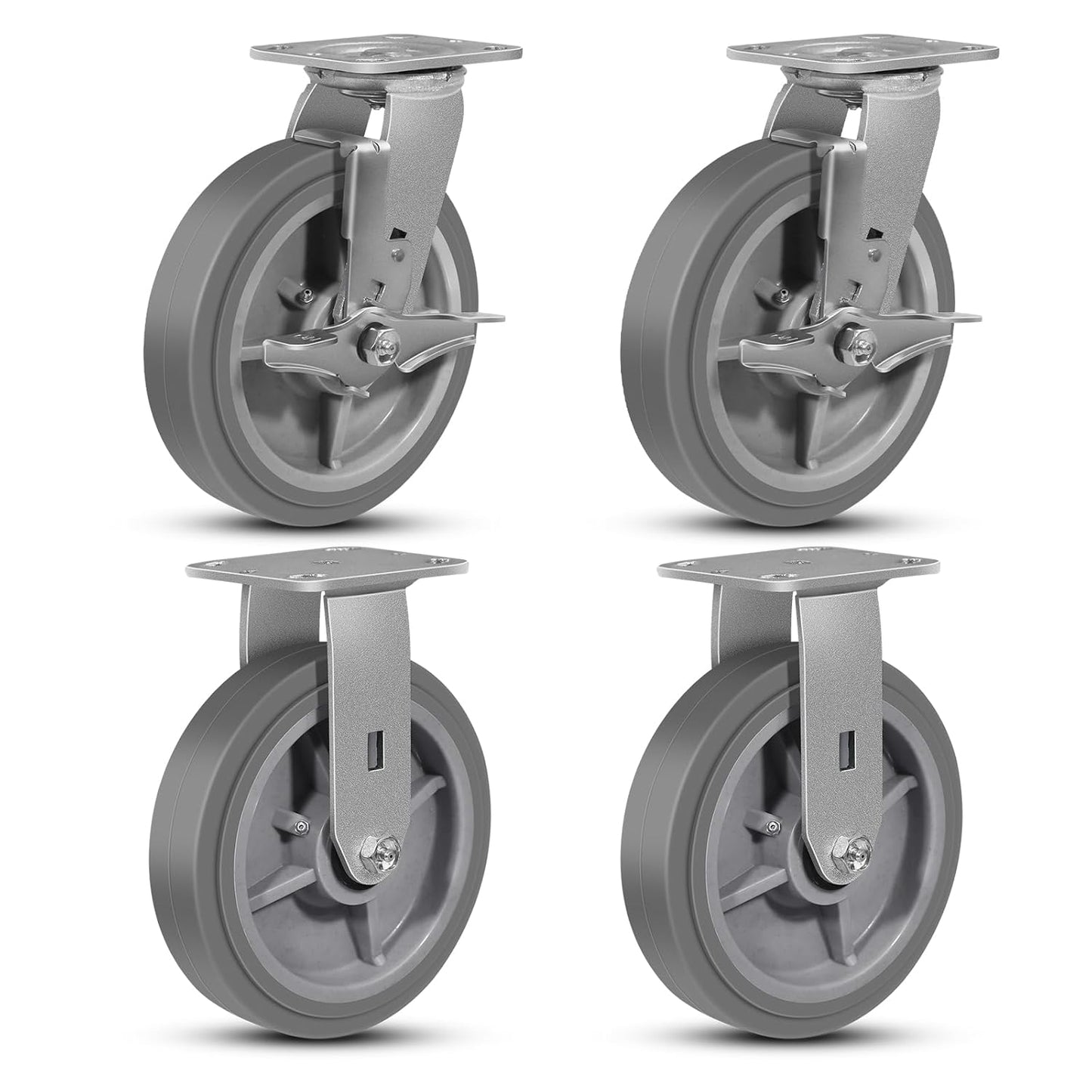 8 Inch Heavy Duty Caster Wheels for Furniture and Equipment