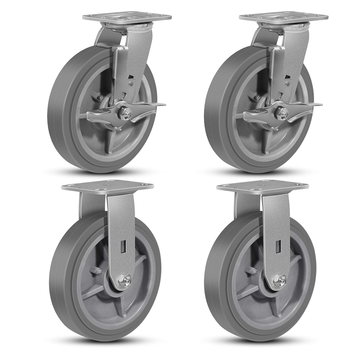 8 Inch Heavy Duty Caster Wheels for Furniture and Equipment