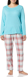 AmeriMark Womens 2-Piece Flannel Pajama Set - Cozy Cotton Sleepwear