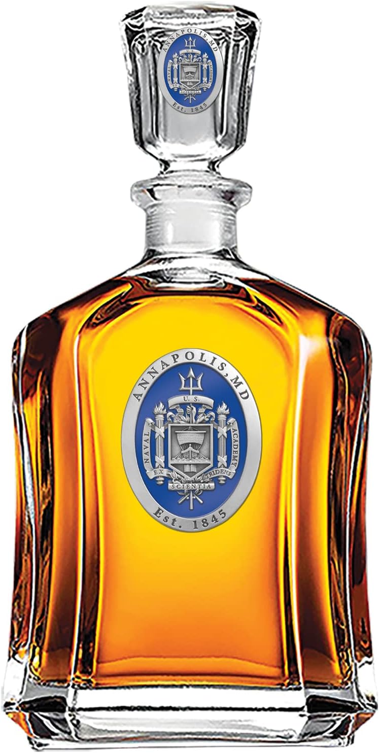 Heritage Pewter Naval Academy Capitol Decanter for Whiskey Lovers