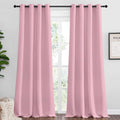 Crystal Pink Blackout Curtains 90in Long - Energy Saving Window Panels