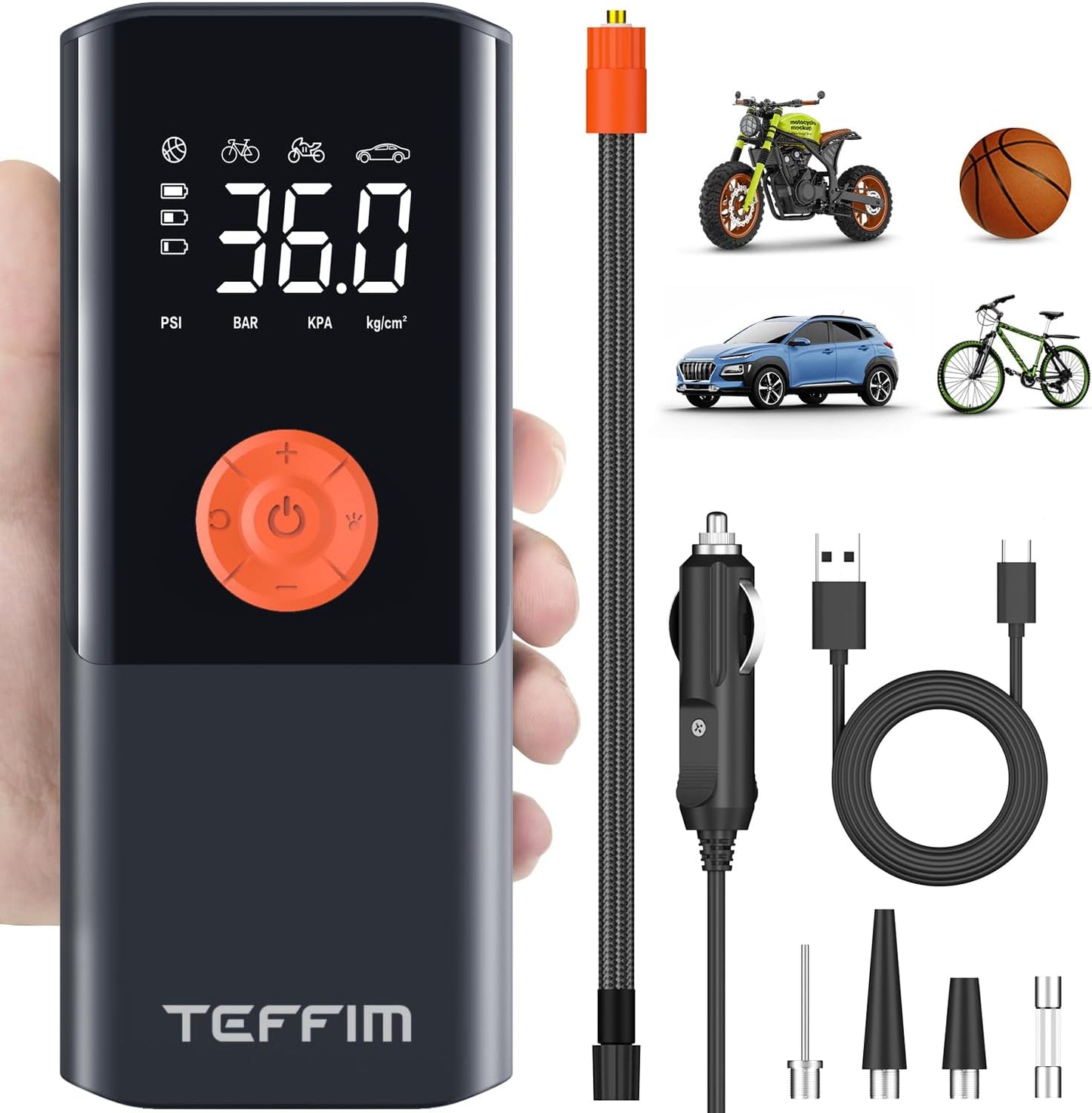 Smart Portable Tire Inflator - Inflate Anywhere!