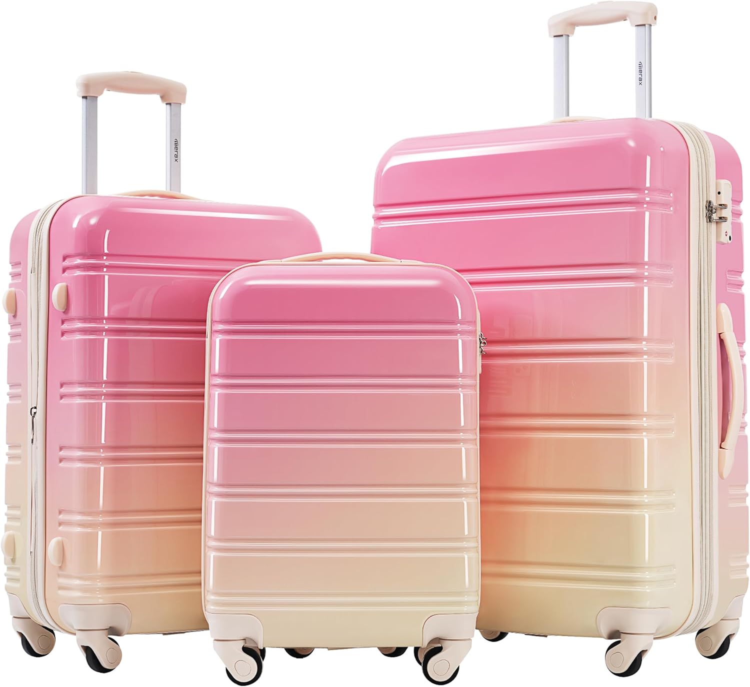Merax Luggage Sets 3 Piece Hardside Expandable Suitcase Set