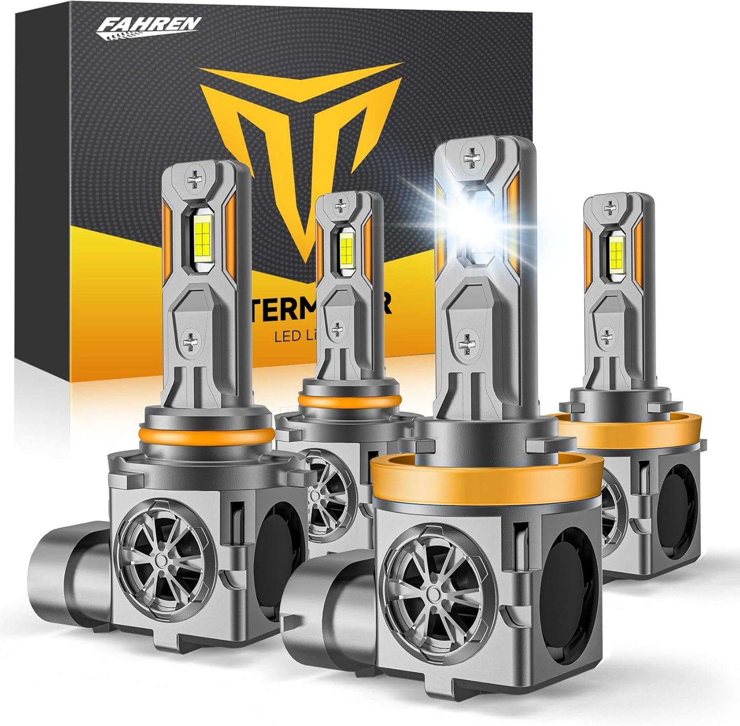 Upgraded H11 9005 Bulbs Combo for 900% Brighter Visibility