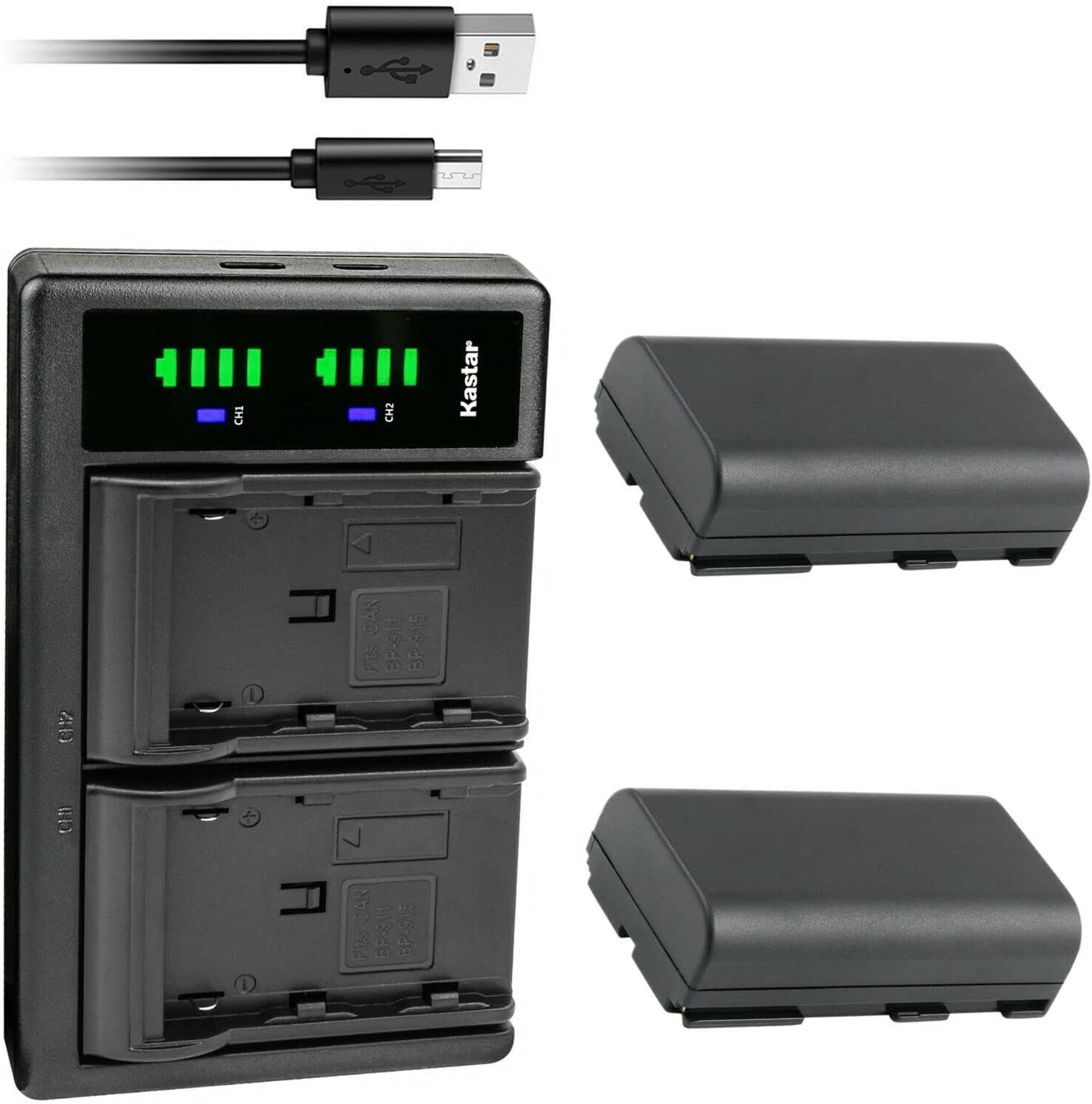 Kastar 2-Pack Battery and LTD2 USB Charger for Phase One Cameras