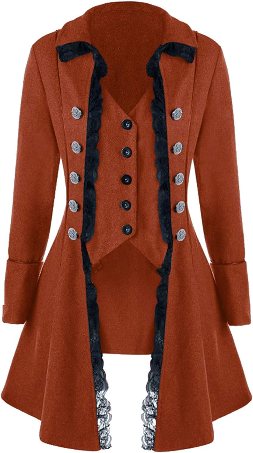 VNVNE Women's Gothic Steampunk Corset Halloween Costume Jacket
