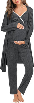 Maternity Nursing Robe Set 3 Piece - Comfortable Nursing PJs