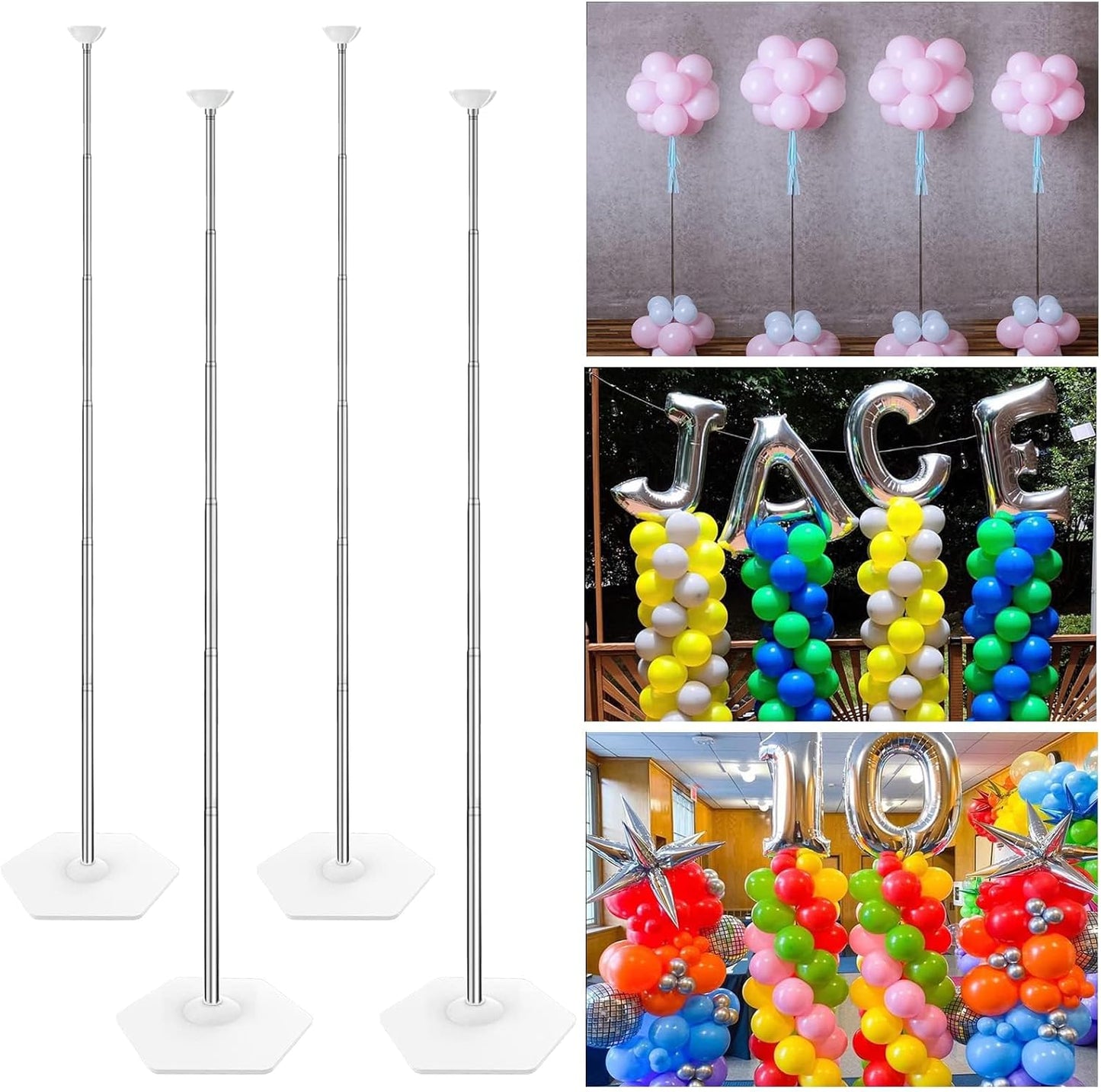 YALLOVE Telescopic Balloon Column Stand for Stunning Events