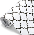 Non Slip Shelf Liner 24 in Wide - Durable Waterproof Quatrefoil Mat
