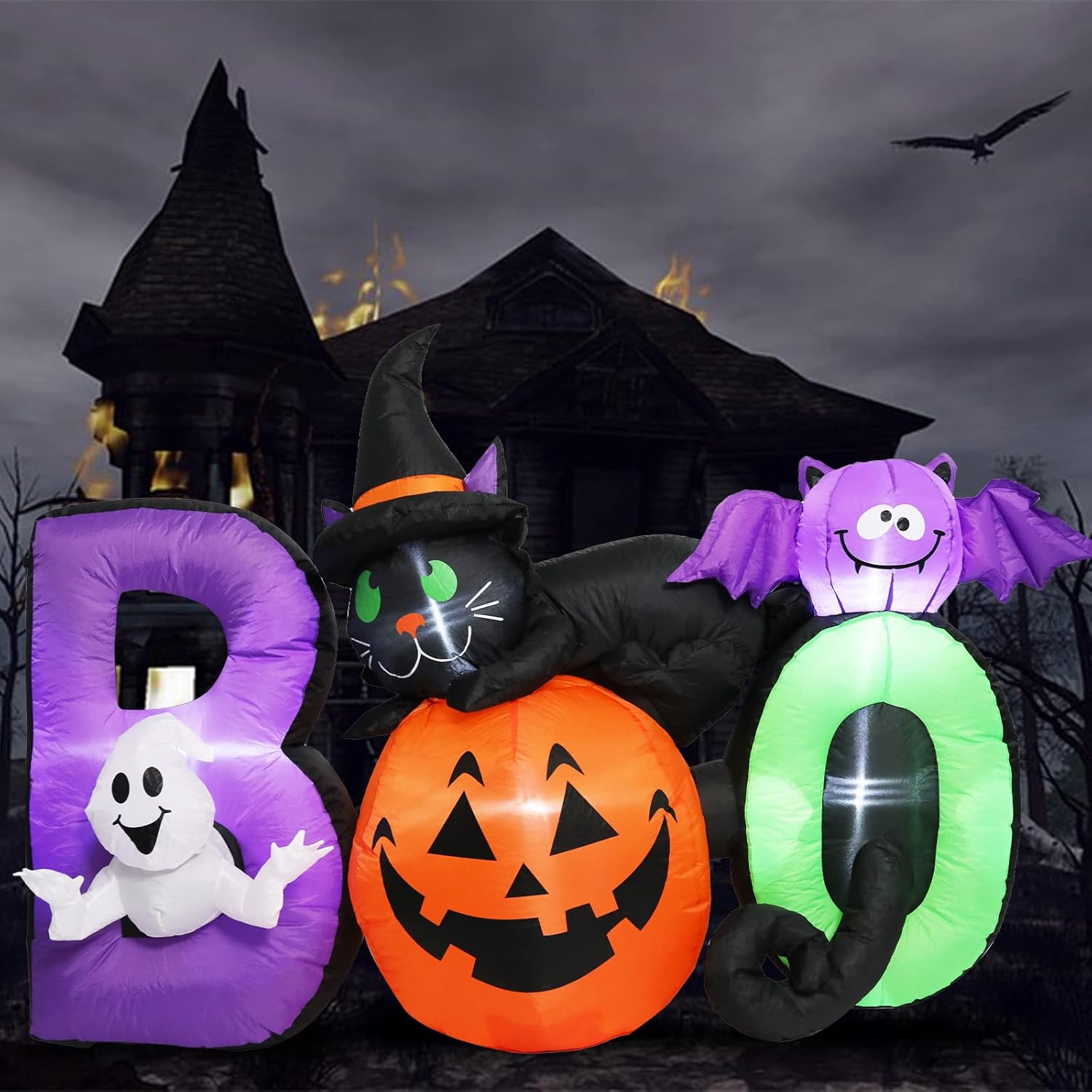 Halloween Inflatables Outdoor Decoration with Built-in Lights