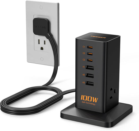 TESSAN 9-in-1 USB C Charging Station PD 100W for Fast Charging