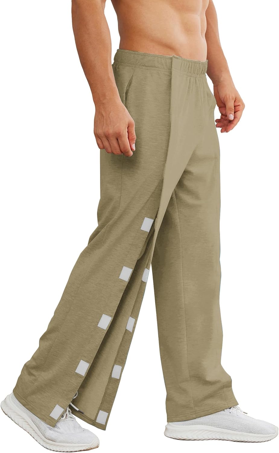 Deyeek Tear Away Pants for Men - Soft Adaptive Breakaway Sweatpants