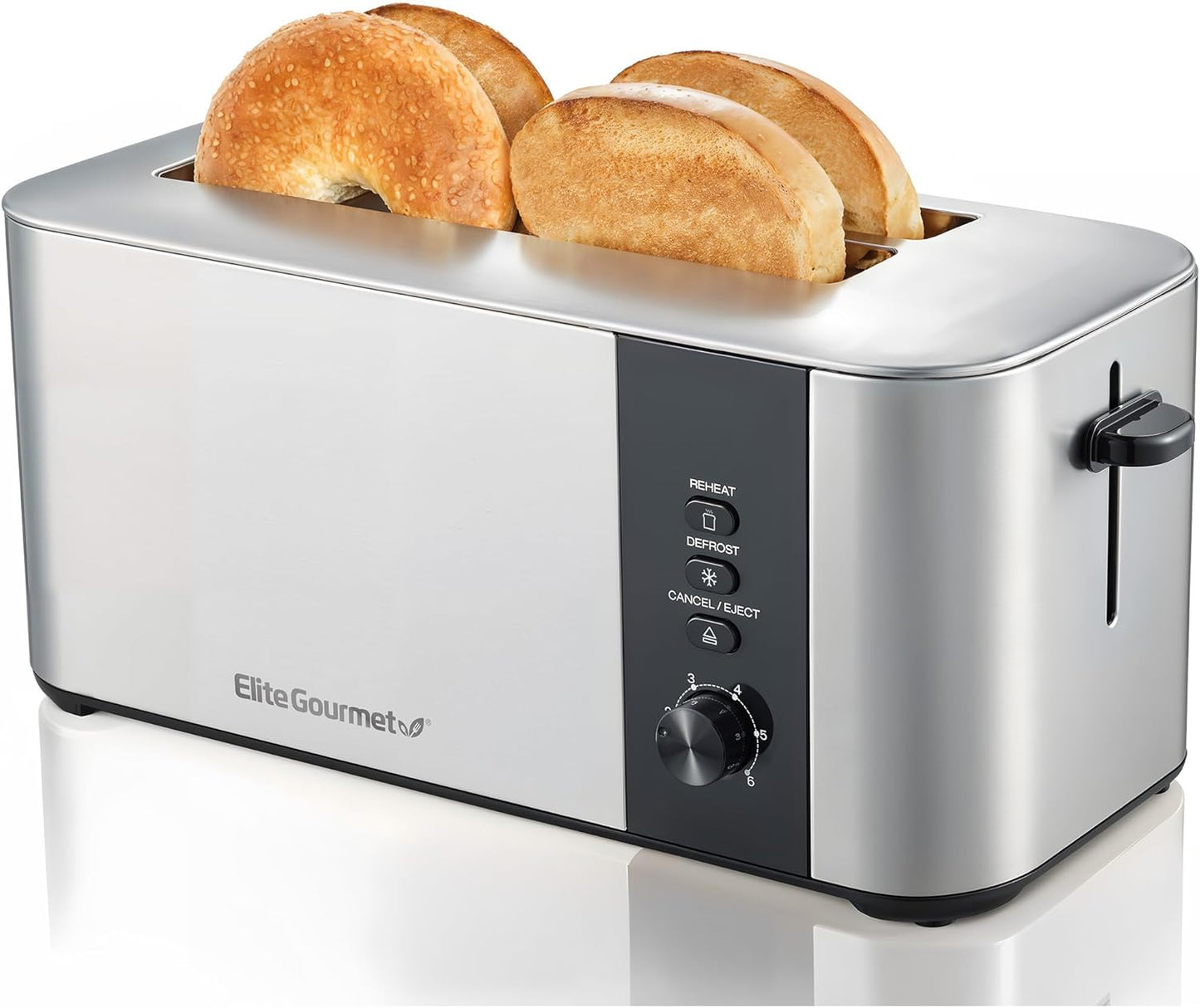 Elite Gourmet ECT3401 Long Slot Toaster for Perfect Toasting