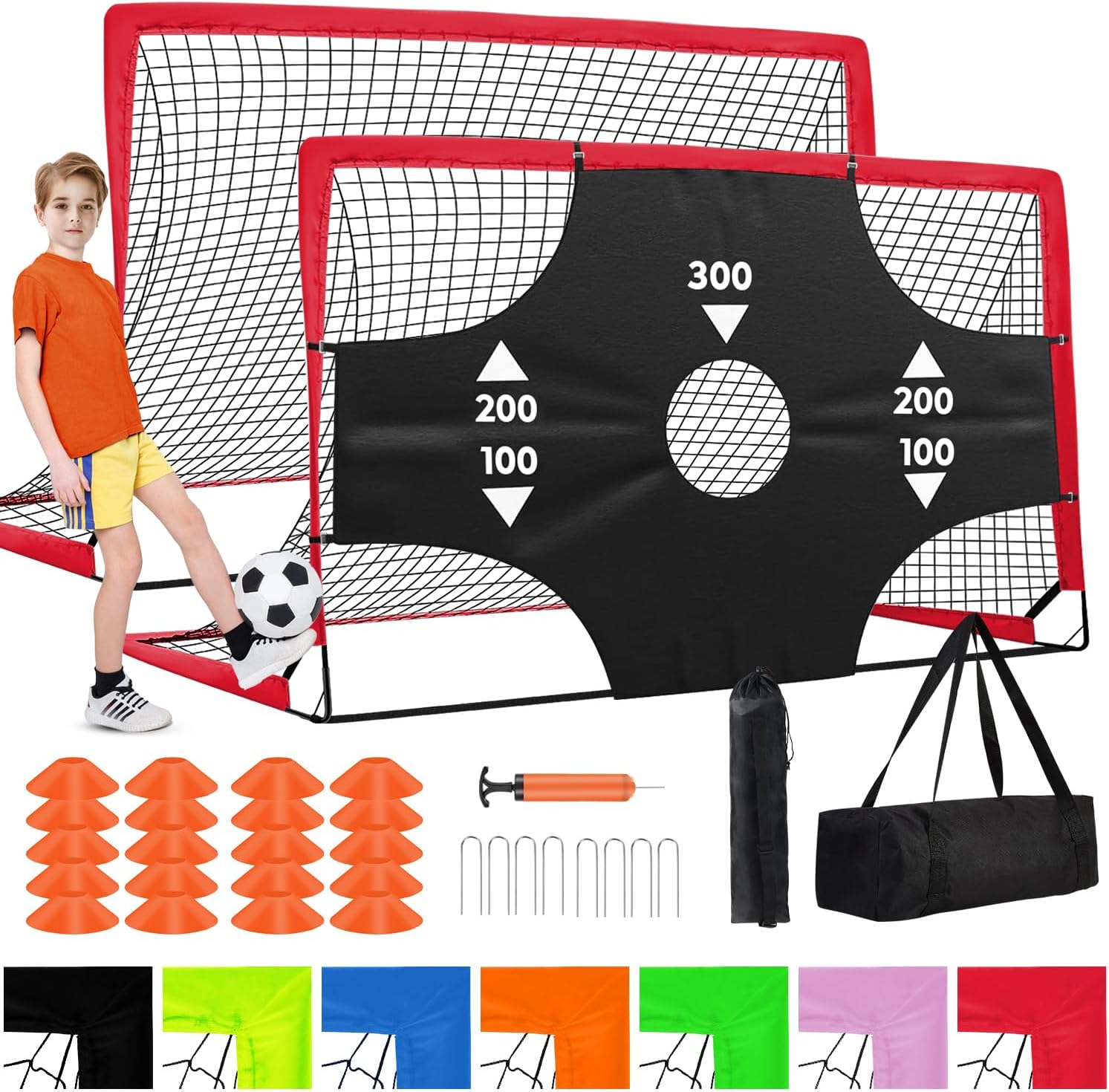 Portable Pop Up Soccer Goal - 6x4ft Backyard Training Gear
