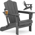 KINGYES 3-Position Adjustable Folding Adirondack Chair - Reclining