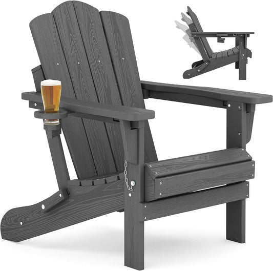 KINGYES Adjustable Folding Adirondack Chair for Ultimate Comfort