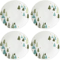Balsam Lane 4-Piece Dinner Plate Set (Green) - Holiday Entertaining