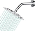 All Metal Rain Shower Head 8in - Heavy Duty Stainless Steel