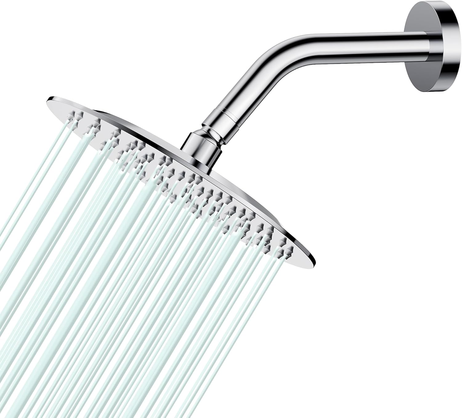 All Metal Rain Shower Head - Heavy Duty Stainless Steel Design