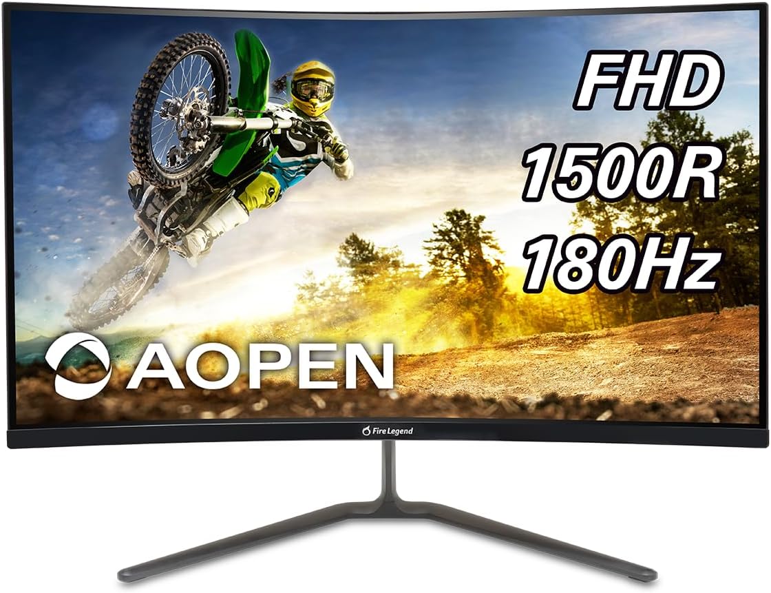 AOPEN 27 Curved Gaming Monitor | 180Hz Refresh Rate