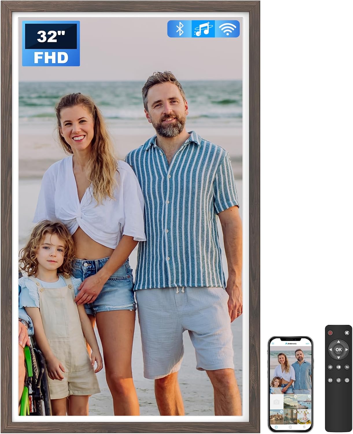 Extra Large Digital Picture Frame 32 Inch with Remote Control