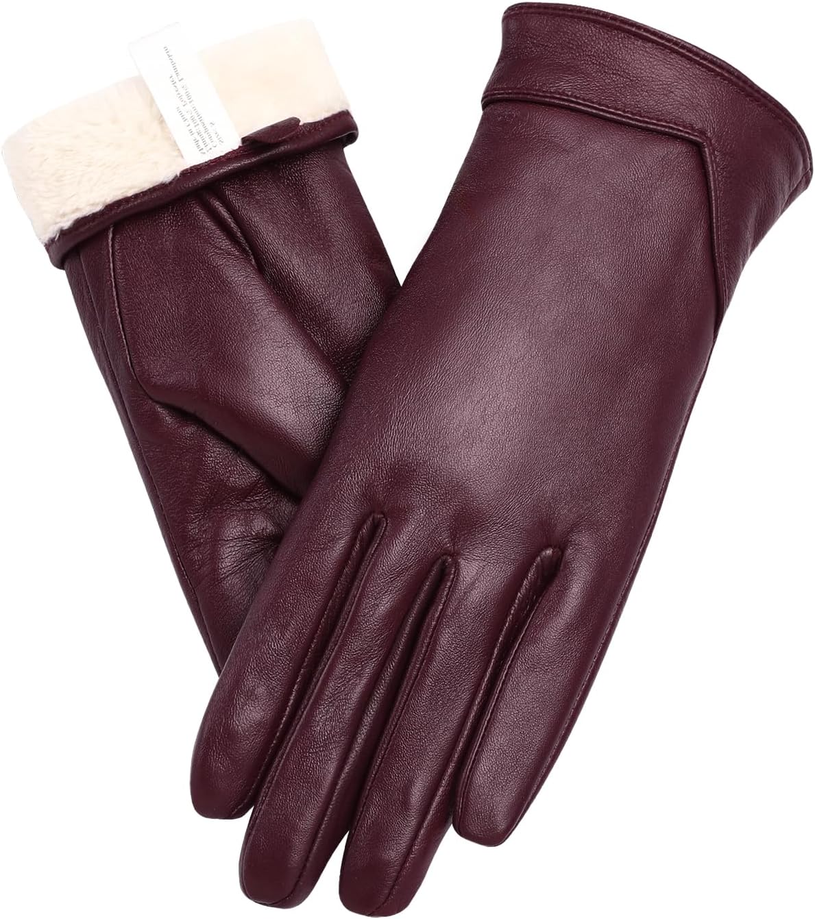 Orrpally Women's Leather Gloves for Winter Warmth and Style