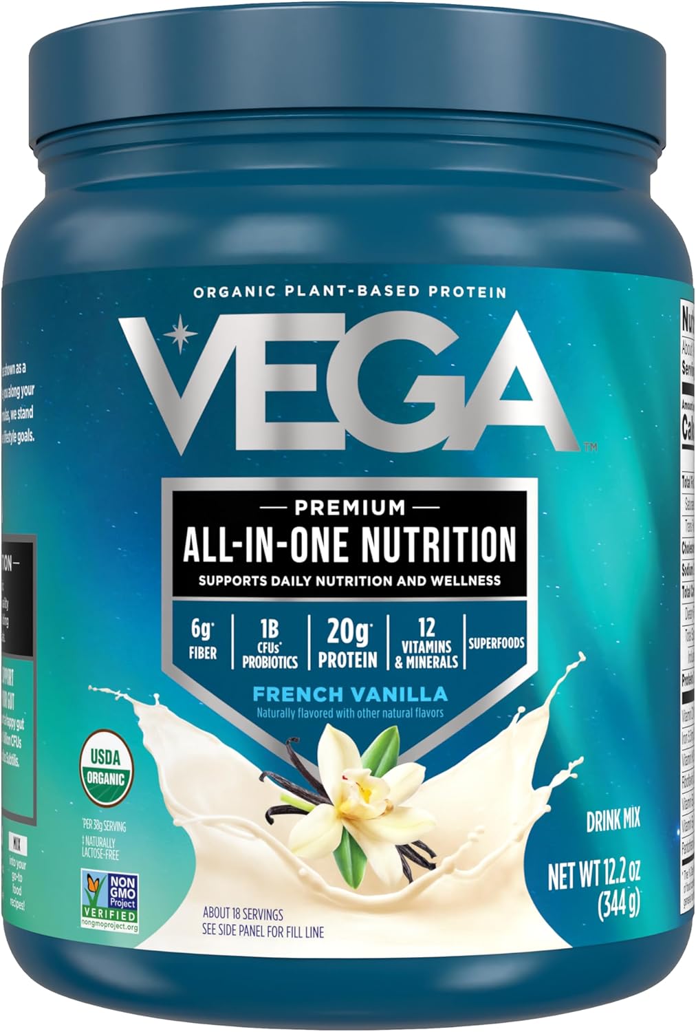 Vega Organic All-in-One Vegan Protein Powder for Nutrition Boost
