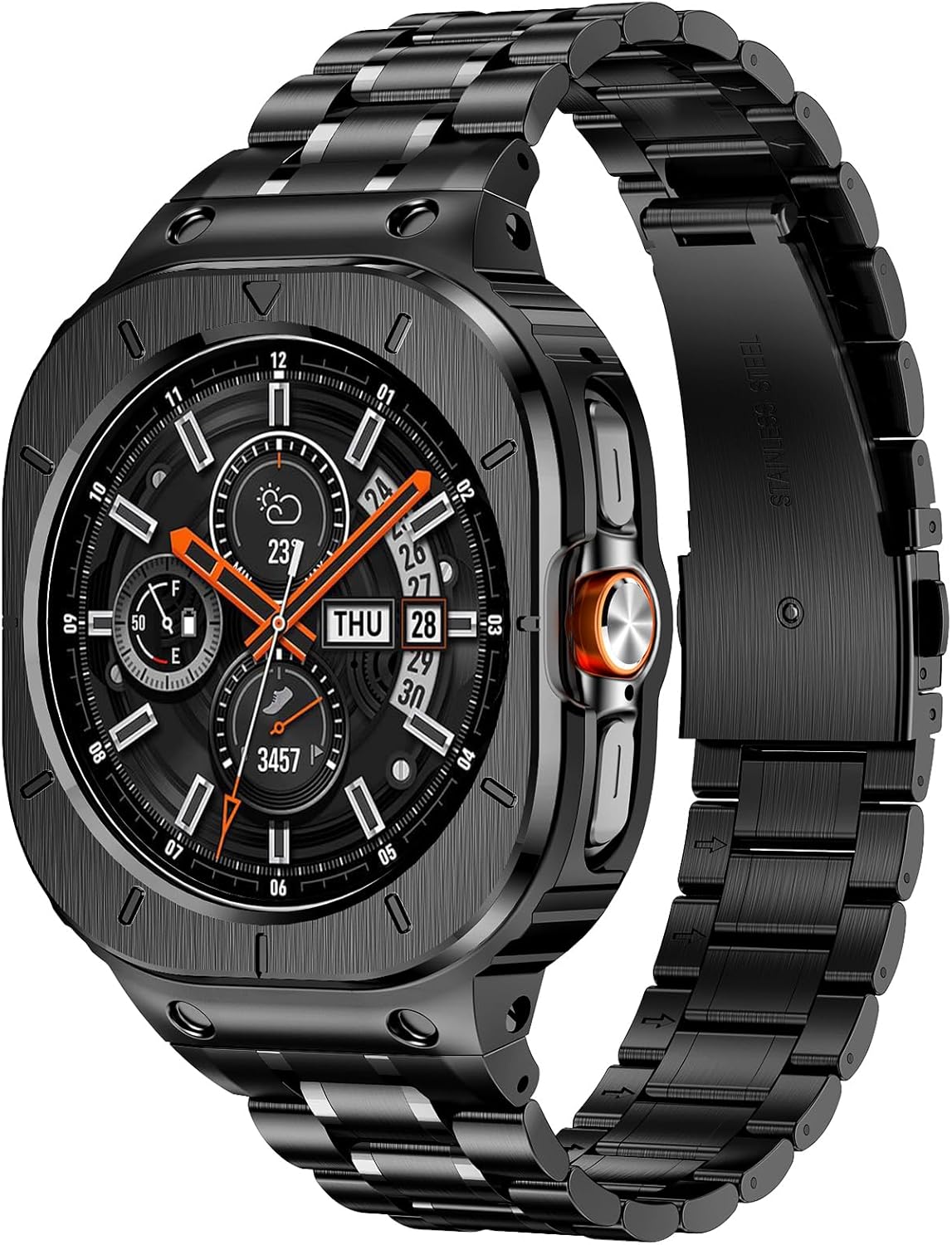 Stainless Steel Bands with Case for Samsung Galaxy Watch Ultra