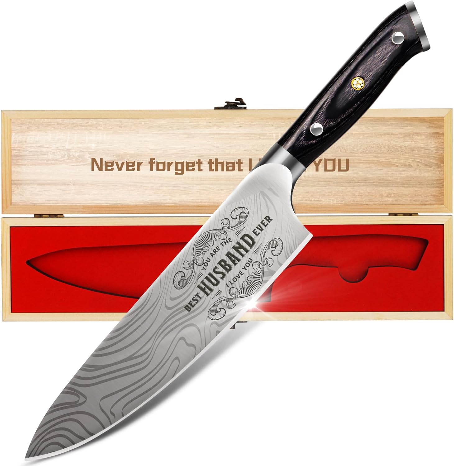 Professional German Chef Knife Gift for Best Husband Ever