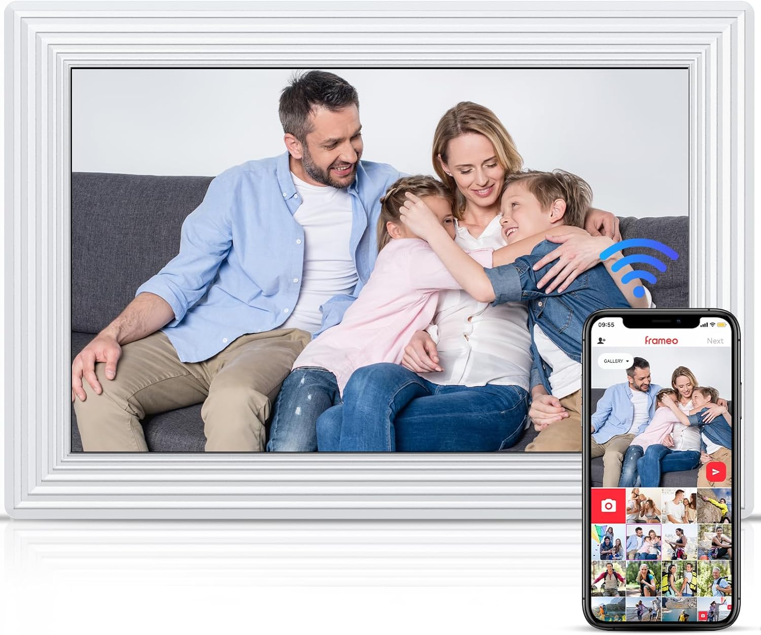 Digital Picture Frame 10.1 Inch WiFi with Touch Screen Features