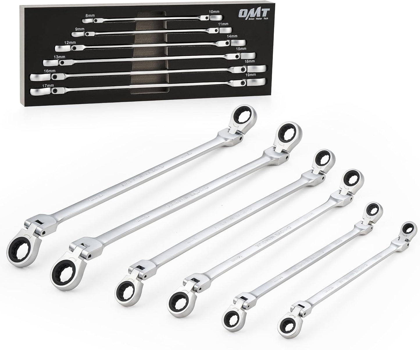 Orion Motor Tech 6-Piece Ratcheting Wrench Set for Mechanics