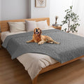 Waterproof Dog Bed Cover Blanket for Couch and Sofa - Reversible Linen