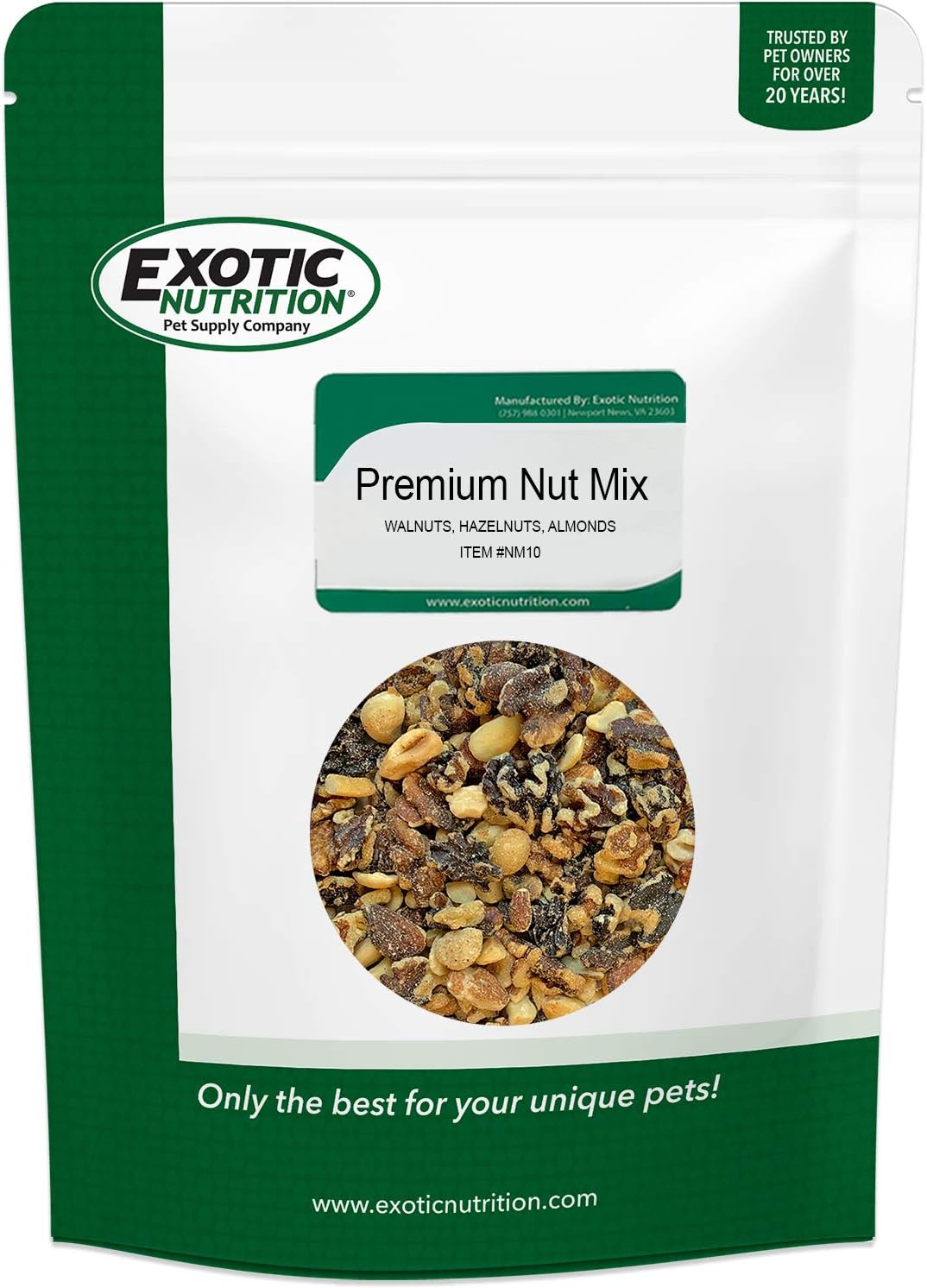 Exotic Nutrition Premium Nut Mix for Squirrels and Small Pets