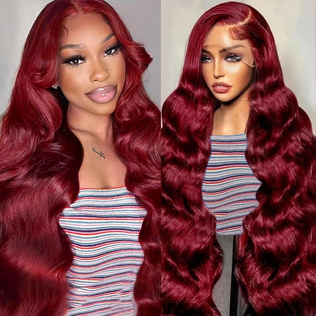 OOVVDA 200% Density 99J Burgundy Lace Front Wigs Review